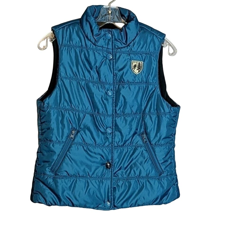 American Eagle Puffer Vest Teal